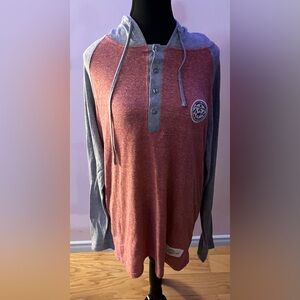 Vintage looking long sleeve Jasper hooded tee size XL